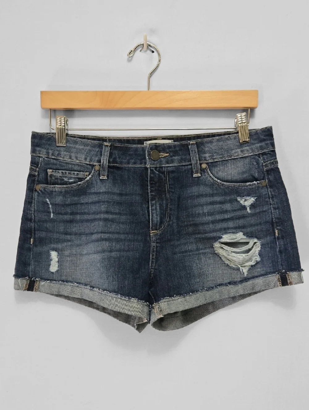 Paige Jimmy Jimmy Cuffed Jean Shorts‎ Size 28 Distressed